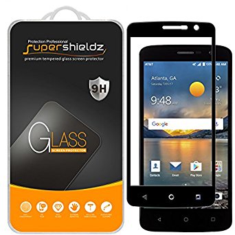 [2-Pack] Supershieldz for ZTE Blade Spark Tempered Glass Screen Protector, [Full Screen Coverage] Anti-Scratch, Bubble Free, Lifetime Replacement Warranty (Black)