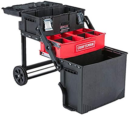 CRAFTSMAN 22 inch Multi-Level Rolling Workshop Lockable Tool Box in RED