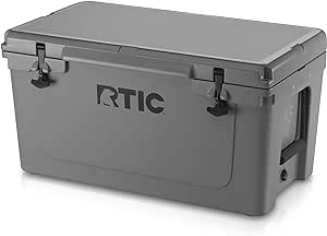 RTIC 65 QT Ultra-Tough Cooler Hard Insulated Portable Ice Chest Box for Beach, Drink, Beverage, Camping, Picnic, Fishing, Boat, Barbecue