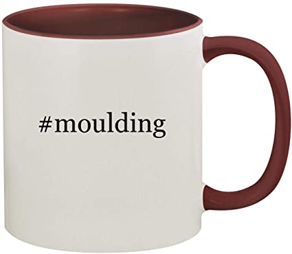 #moulding - 11oz Hashtag Ceramic Colored Inside & Handle Coffee Mug, Maroon