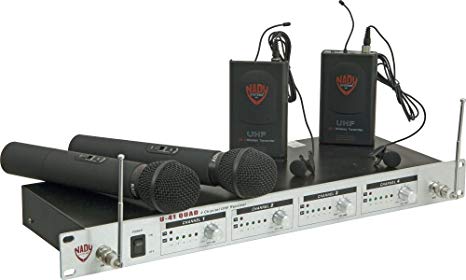 NADY U-41Q 2HT/2LT/O 4-Channel Uhf Wireless Microphone System