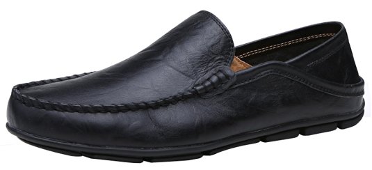 Mohem Men's Premium Genuine Leather Fashion Slipper Casual Slip On Loafers Shoes