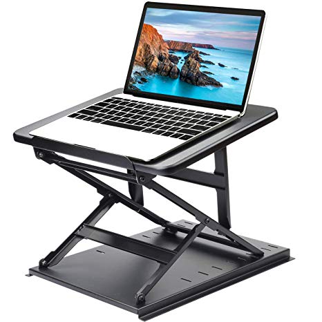 HUANUO Adjustable Laptop Stand for Desk - Easy to Sit or Stand with 9 Adjustable Angles, Laptop Riser Reduces Neck Pain, Fits 15.6 Inch Laptop & Notebook, Height Adjustable Computer & Tablet Riser