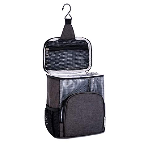 Hanging Toiletry Bag for Men Women, Travel Organizer for Makeup and Toiletries, for Cosmetics and Toilet Accessories with Hook, Black