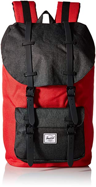 Herschel Supply Co. Little America Backpack, Barbados Cherry Black Crosshatch, One Size