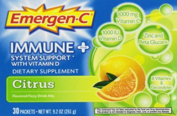 Emergen-C Immune  Citrus 30 Count 031 Oz each Net WT 93 Oz