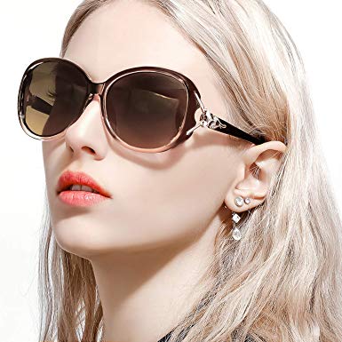 Oversized Sunglasses for Fashion Women, HD Polarized Lenses, 100% UV400 Protection Eyewear