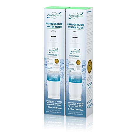 Arrowpure Refrigerator Water Filter Replacement for PUR W10186668, Whirlpool 4396508, 4396510, EDR5RXD1, NLC240V, EveryDrop Filter 5, 2 Pack