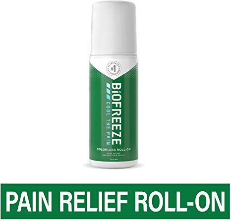 Biofreeze Pain Relief Gel, 3 oz. Colorless Roll-On, Fast Acting, Great Stocking Stuffer Long Lasting, & Powerful Topical Pain Reliever (Packaging May Vary)
