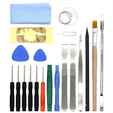 20 Pieces New Universal Opening Repair Disassemble Tool kit Screw Driver Set for iPhone 4, iPhone 4S, iPhone 5, iPhone 5S, iPhone 6,  iPhone 6 Plus, iPad and PC