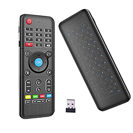 Ilebygo Mini Wireless Keyboard H1 ,Fly Air Remote Mouse,Rechargeable Mouse with Touchpad Combo with IR learning Mouse Combo For Android Tv Box.HTPC.IPTV.Pad PS3/PS4,PC.