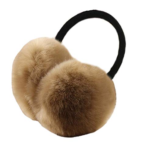 Pusheng Womens/Girls Cute Warm Faux Furry Earmuffs Winter Outdoor Adjustable EarMuffs for Christmas,New Year's Day