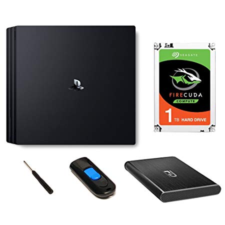 Fantom Drives 1TB PS4 SSHD (Solid State Hybrid Drive/SSD HDD) Upgrade Kit - Seagate Firecuda - Compatible with Playstation 4, PS4 Slim, and PS4 Pro