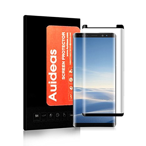 Galaxy Note 8 Glass Screen Protector,Auideas [Case Friendly] 3D Cover Curved Edges Tempered Glass Screen Protector For Samsung Galaxy Note 8 Black.