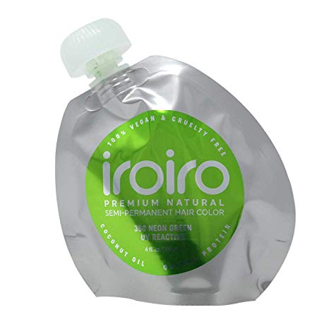 IROIRO Premium Natural Semi-Permanent Hair Color 350 Neon Green (4oz)