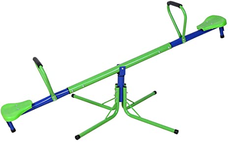Funmall Swivel Seesaw Playground Equipment Teeter Totter Seesaw 360 Degrees Rotating Safe