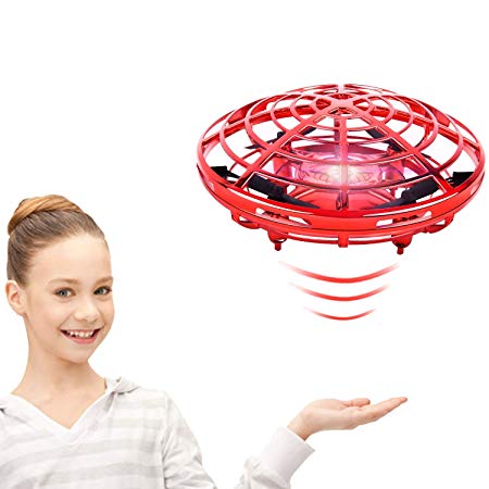 Toys for Boys Flying Toys for Kids Scoot Hands Free Mini Flying Ball Drones Helicopter with Light and 360°Rotating Easy Operated Indoor UFO Toys for 3-12 Year Old Boys or Girl