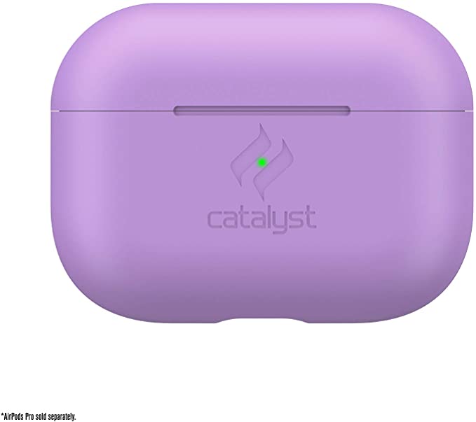 Catalyst Slim Case for AirPods Pro Skin for Apple AirPods Pro Charging Case, Interchangeable Colors, Protective Cover Soft Skin, Compatible Wireless Charging - Lilac