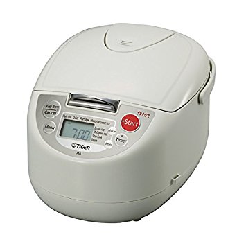 Tiger Corporation JBA-A10U-WL 5.5-Cup Micom Slow Rice Cooker and Food Steamer – White