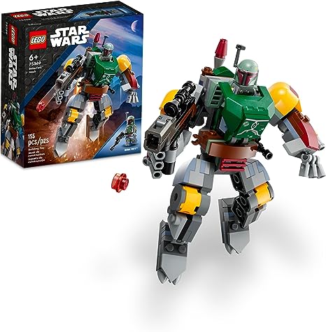 LEGO Star Wars Boba Fett Mech 75369 Buildable Star Wars Action Figure, This Posable Mech Inspired by The Iconic Star Wars Bounty Hunter Features a Buildable Shield, Stud Blaster and Jetpack