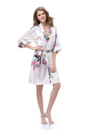 Sunnyhu Women's Kimono Robe - Classic and Elegant Pattern (S-XL)
