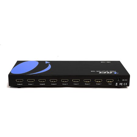 OREI HD-108 1x8 8 Ports HDMI Powered Splitter for Full HD 1080P and 3D Support One Input To Eight Outputs