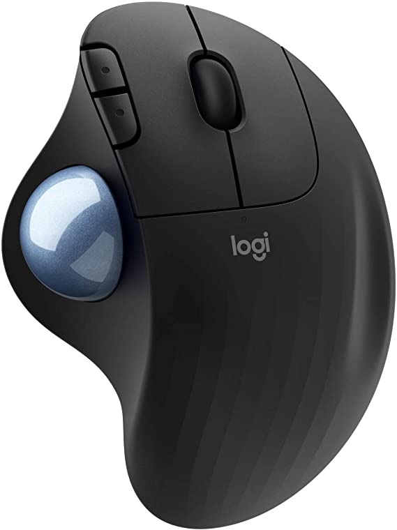 Logitech Ergo M575 Wireless Trackball Mouse - Easy Thumb Control, Precision and Smooth Tracking, Ergonomic Comfort Design, for Windows, PC and Mac with Bluetooth and USB Capabilities - Black