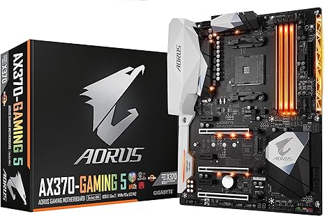 GIGABYTE AORUS GA-AX370-Gaming 5 AMD Ryzen AM4 X370 RGB FUSION SMART FAN 5 HDMI M.2 U.2 USB 3.1 Type-C ATX DDR4 Motherboard