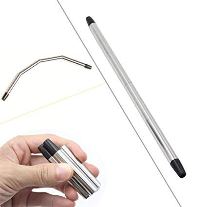 Collapsible Reusable Drinking Straw 304 Stainless Steel Foldable Portable Metal Drinking Straws Travel Finalstraw for Yourself Safety and Health (Silvery)