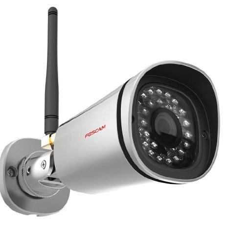 Foscam FI9800P 720P Wireless HD IP Bullet CCTV Camera with Night Vision - Silver