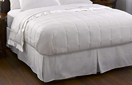 Pacific Coast Feather Company 67805 Down Blanket, Cotton Cover with Satin Border, Hypoallergenic, Twin, White