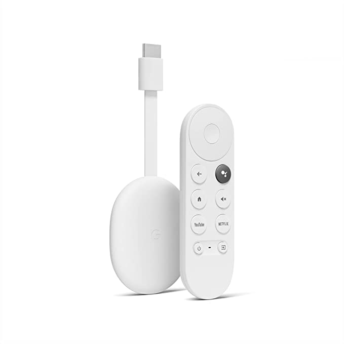 Chromecast with Google TV - Streaming Entertainment with Voice Search - Watch Movies, Shows, and Live TV in 4K HDR - Snow