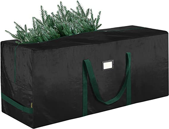 BALEINE 7.5 ft Christmas Tree Storage Bag, Heavy Duty Extra Large Artificial Christmas Tree Bag with Reinforced Handles and Dual Zippers Wide Opening (Black, 7.5 ft)