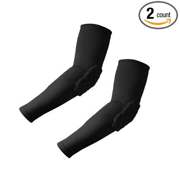 Morris 1 Pair / 2 Pcs Honeycomb Pad Crashproof Cycling Basketball Arm Guard Sleeve Elbow Support