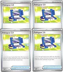 Pokegear 3.0-186/198 - Scarlet & Violet - Pokemon 4 Card Lot - x4 Playset