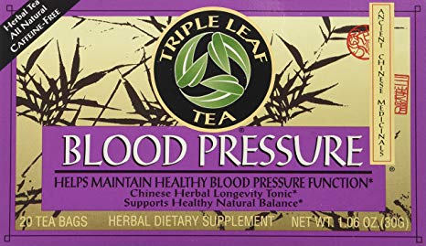 Triple Leaf Tea, Tea Bags, Blood Pressure, 1.06-Ounce Bags, 20-Count Boxes (Pack of 6)