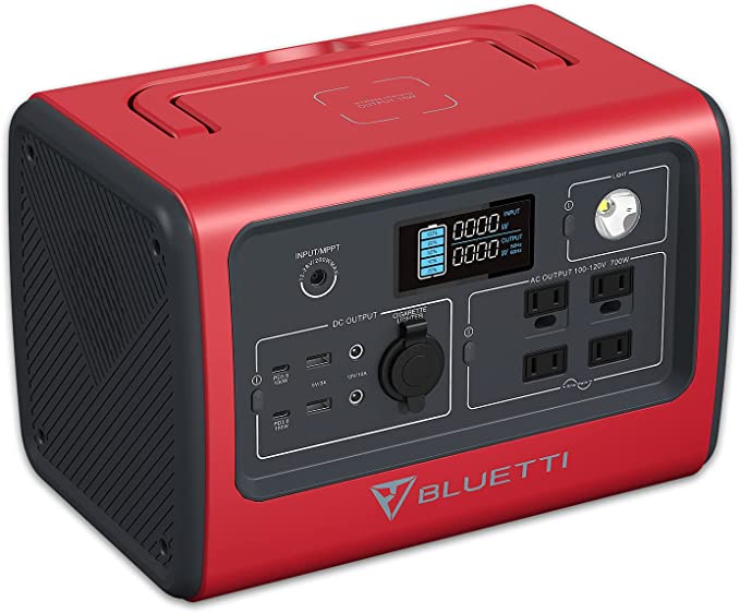 BLUETTI EB70 Portable Power Station 716Wh/700W Solar Generator LiFePO4 Battery Backup w/ 4 110V AC Outlets, 2 100W USB-C, Regulated 12V, Emergency Power Generator for Outdoor Camping Home RV Vanlife