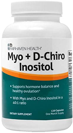 Myo-Inositol and D-Chiro Inositol Blend, 40:1 Ratio, 1-Month Supply to Support Hormone Balance for Ovulation, Egg Quality, and Regular Cycles, Vitamin B8