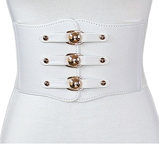 Nanxson(TM) Women Vintage PU Leather Double-breasted Wide Waist Band/ Belt PDW0077