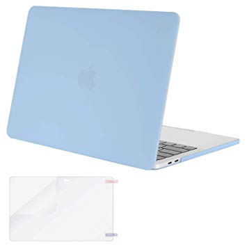 MOSISO Plastic Hard Case with Screen Protector Compatible Newest MacBook Pro 13 Inch, Pure Blue