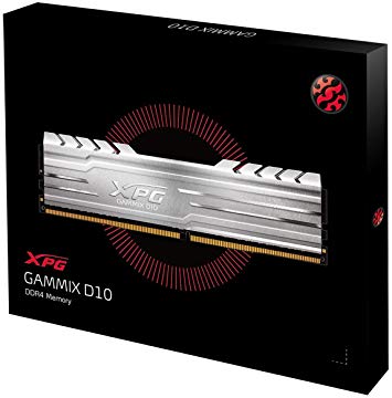 XPG Gammix D10 3000MHz (PC4 24000) 16GB (2x8GB) DDR4 Memory Module Kit Silver (AD4U300038G16-DS10)