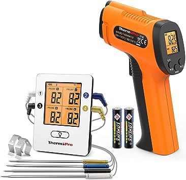 ThermoPro TP25 Wireless Bluetooth Meat Thermometer ThermoPro TP30 Digital Infrared Thermometer