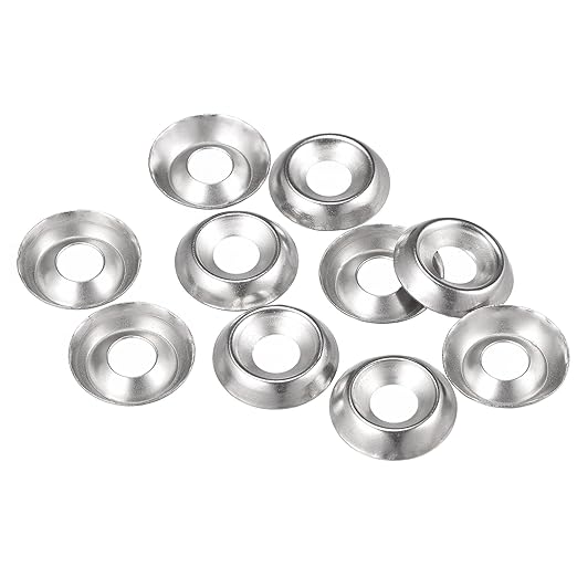 uxcell #12 304 Stainless Steel Cup Washer Countersunk for Screw Bolt 100pcs