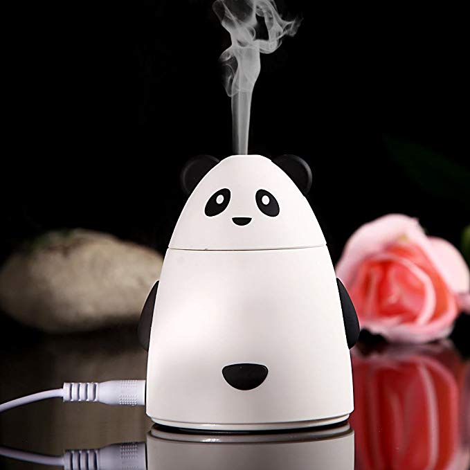 Kasstino Panda LED Essential Oil Aroma Diffuser Ultrasonic Air Humidifier Aroma Purifier (White)