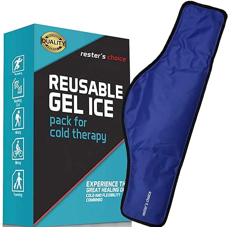 Rester's Choice Cold Therapy Gel Pack - Ice Pack for Neck and Shoulders (23 x 8 x 5 Inch) - Reusable Freezer Gel Pad for Swelling, Injuries.