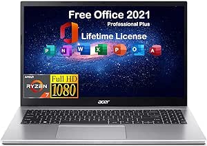 acer 2024 Newest Aspire 3 Laptop for Business-with Microsoft Office Lifetime License, 15.6" FHD Display, AMD Ryzen 7-5700U(8-core), 40GB RAM, 2TB SSD, AMD Radeon Graphics, HD Webcam, Wi-Fi 6, Win 11