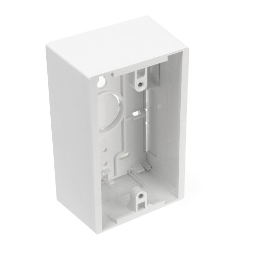 Leviton 42777-1WA Surface Mount Backbox, Single Gang, White, Box Depth Is 1.89 Inches