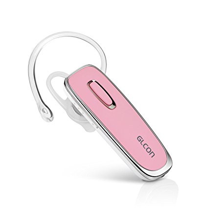 GLCON GJ-02 Stereo Wireless Earpiece, with Music Streaming Dual Pairing, Noise Cancellation Microphone Mic Earbud for iPhone 7/7plus 6/6Plus 6s Plus, Samsung S7 Huawei Mate 9 P10 - Pink