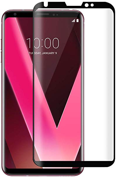 Keliple LG V30 Screen Protector[Full Screen Coverage][3D Curved Glass],Tempered Glass Screen Protector for V30[Anti-Scratch][Case Friendly][HD-Clear][0.26mm][Anti-Glare][Bubble-Free]