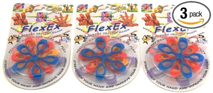 FlexEx Hand Exerciser - Triple Pack, Made In USA